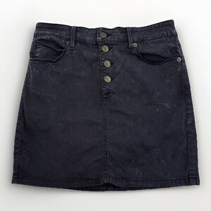 Vintage Guess Mini Skirt Womens Size 26 Black Denim Y2K Goth